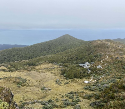 Looking down on Okaka Lodge 