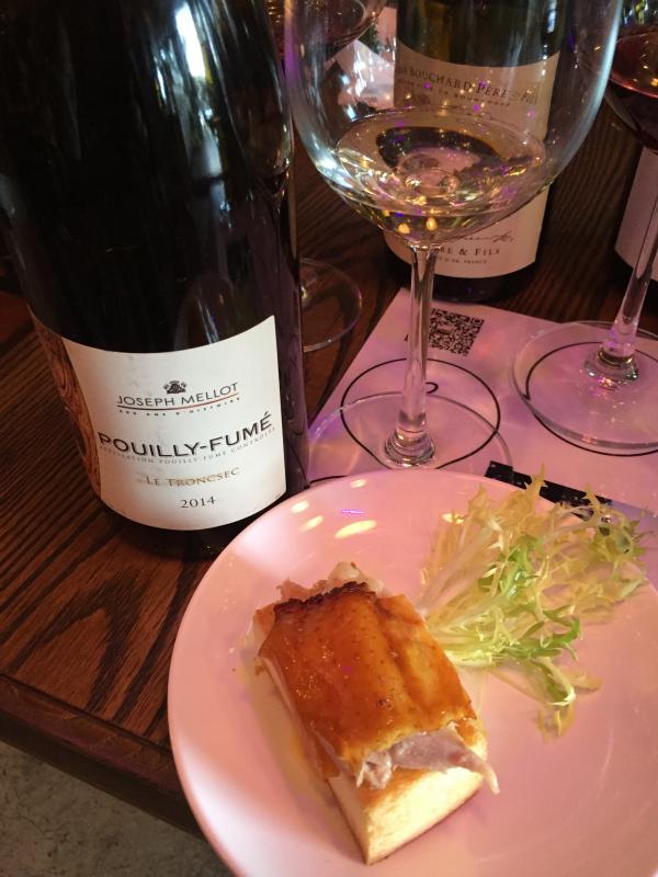 Joseph Mellot Pouilly Fume with Crispy Chicken skin on brioche